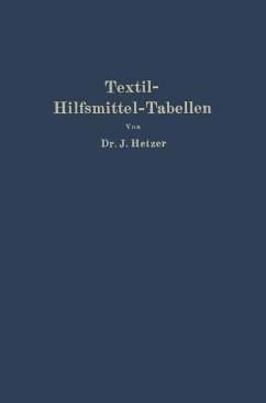 Textil-Hilfsmittel-Tabellen (eBook, PDF) - Hetzer, Josef