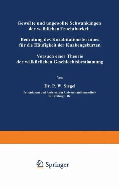 Gewollte und ungewollte Schwankungen der weiblichen Fruchtbarkeit Bedeutung des Kohabitationstermines für die Häufigkeit der Knabengeburten (eBook, PDF) - Siegel, P. W.