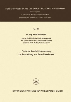 Optische Rauchdichtemessung zur Beurteilung von Branddetektoren (eBook, PDF) - Prüssmann, Adolf
