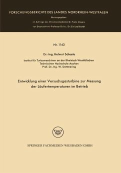 Cover Entwicklung einer Versuchsgasturbine zur Messung der Läufertemperaturen im Betrieb (eBook, PDF)