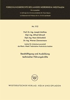 Beschäftigung und Ausbildung technischer Führungskräfte (eBook, PDF) - Mathieu, Josef