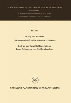Beitrag zur Verschleißbeurteilung beim Schneiden von Stahlfeinblechen (eBook, PDF) Cover Beitrag zur Verschleißbeurteilung beim Schneiden von Stahlfeinblechen (eBook, PDF)