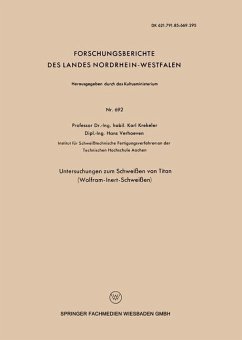 Untersuchungen zum Schweißen von Titan (Wolfram-Inert-Schweißen) (eBook, PDF) - Krekeler, Karl
