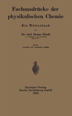 Fachausdrücke der physikalischen Chemie (eBook, PDF) - Kisch, Bruno