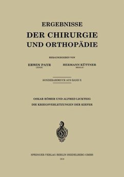 Cover Die Kriegsverletzungen der Kiefer (eBook, PDF)