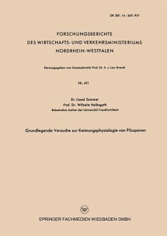 Grundlegende Versuche zur Keimungsphysiologie von Pilzsporen (eBook, PDF) - Sommer, Liesel