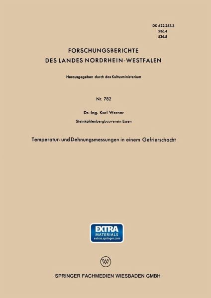Temperatur- und Dehnungsmessungen in einem Gefrierschacht (eBook, PDF)
