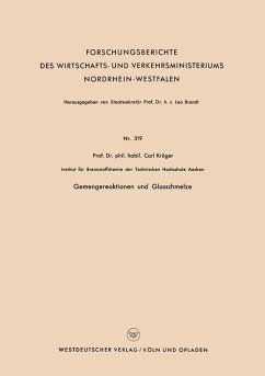 Gemengereaktionen und Glasschmelze (eBook, PDF) - Kröger, Carl