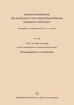 Cover Gemengereaktionen und Glasschmelze (eBook, PDF)