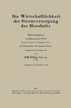 Die Wirtschaftlichkeit der Stromversorgung des Haushalts (eBook, PDF) - Willing, Willi