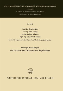 Beiträge zur Analyse des dynamischen Verhaltens von Regelkreisen (eBook, PDF) - Schäfer, Otto; Janzig, Josef; Schwarz, Helmut; Pleßmann, Klaus W.