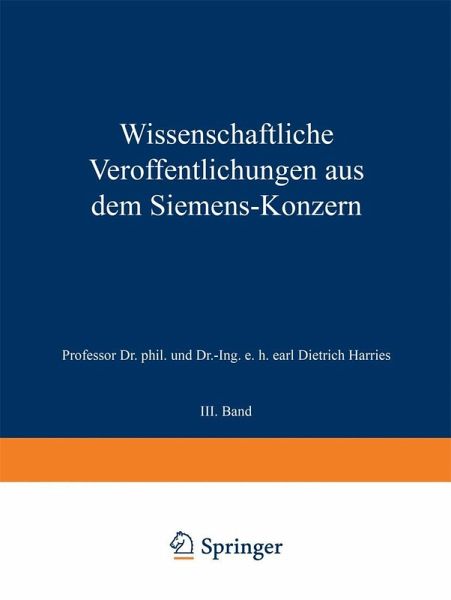 Wissenschaftliche Veröffentlichungen aus dem Siemens-Konzern (eBook, PDF)