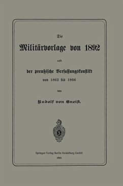Cover Die Militärvorlage von 1892 und der preußische Verfassungskonflikt von 1862 bis 1866 (eBook, PDF)