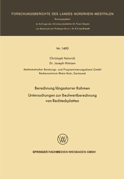 Berechnung längsstarrer Rahmen / Untersuchungen zur Beulwertberechnung von Rechteckplatten (eBook, PDF) - Heinrich, Christoph; Hintzen, Joseph