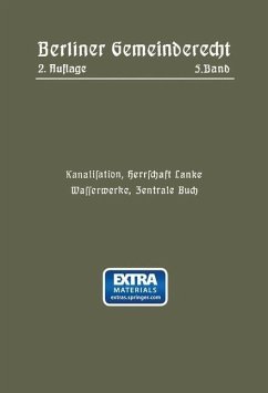 Cover Kanalisation, Herrschaft Lanke, Wasserwerke, Zentrale Buch (eBook, PDF)