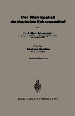 Der Vitamingehalt der deutschen Nahrungsmittel (eBook, PDF) - Scheunert, Arthur