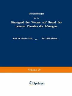 Cover Untersuchungen über den Säuregrad des Weines auf Grund der neueren Theorien der Lösungen (eBook, PDF)