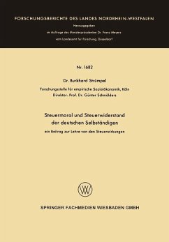 Steuermoral und Steuerwiderstand der deutschen Selbständigen (eBook, PDF) - Strümpel, Burkhard