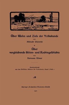 Über Wesen und Ziele der Volkskunde (eBook, PDF) - Dieterich, Albrecht; Usener, Hermann