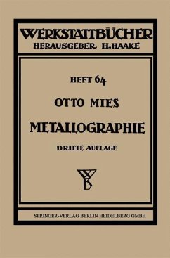 Metallographie (eBook, PDF) - Mies, Otto