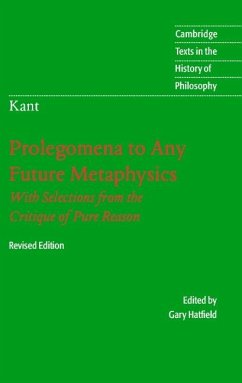 Immanuel Kant: Prolegomena to Any Future Metaphysics (eBook, ePUB) - Kant, Immanuel