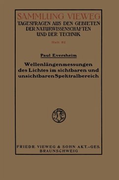 Cover Wellenlängenmessungen des Lichtes im sichtbaren und unsichtbaren Spektralbereich (eBook, PDF)