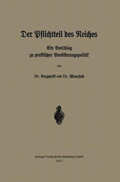 Der Pflichtteil des Reiches (eBook, PDF) - Kuczynski, Robert René; Mansfeld, Werner
