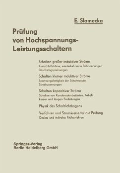 Prüfung von Hochspannungs-Leistungsschaltern (eBook, PDF) - Slamecka, Ernst