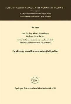 Entwicklung eines Drehmomenten-Meßgerätes (eBook, PDF) - Kuhlenkamp, Alfred