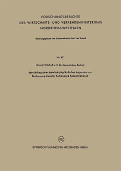 Entwicklung einer chemisch-physikalischen Apparatur zur Bestimmung kleinster Kohlenoxyd-Konzentrationen (eBook, PDF) - Apparatebau, Heinrich Wösthoff O. H. G.