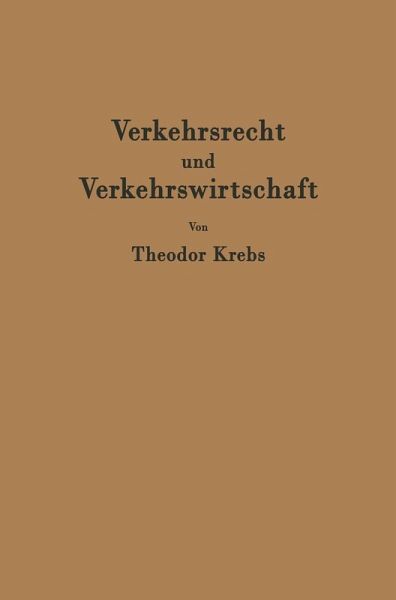 Verkehrsrecht und Verkehrswirtschaft (eBook, PDF)