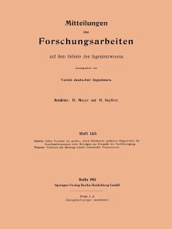 Mitteilungen über Forschungsarbeiten auf dem Gebiete des Ingenieurwesens (eBook, PDF) - Schoene, Kurt; Petersen, Alfred