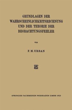 Cover Grundlagen der Wahrscheinlichkeitsrechnung und der Theorie der Beobachtungsfehler (eBook, PDF)