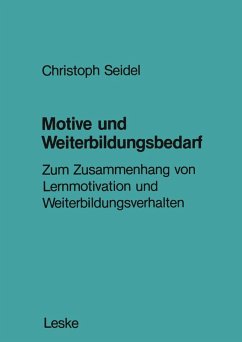 Cover Motive und Weiterbildungsbedarf (eBook, PDF)