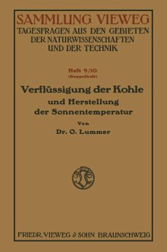 Cover Verflüssigung der Kohle und Herstellung der Sonnentemperatur (eBook, PDF)