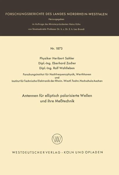 Antennen für elliptisch polarisierte Wellen und ihre Meßtechnik (eBook, PDF)