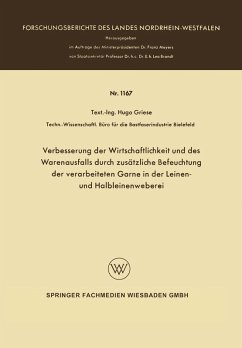 Cover Verbesserung der Wirtschaftlichkeit und des Warenausfalls durch zusätzliche Befeuchtung der verarbeiteten Garne in der Leinen- und Halbleinenweberei (eBook, PDF)