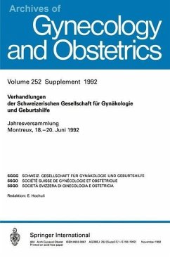 Cover Verhandlungen der Schweizerischen Gesellschaft für Gynäkologie und Geburtshilfe (eBook, PDF)