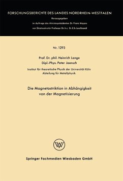 Die Magnetostriktion in Abhängigkeit von der Magnetisierung (eBook, PDF) - Lange, Heinrich