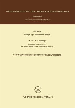 Reibungsverhalten elastomerer Lagerwerkstoffe (eBook, PDF) - Schrage, Ingo