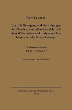 Cover Über die Bewegung und die Störungen der Planeten, wenn dieselben sich nach dem Weberschen elektrodynamischen Gesetz um die Sonne bewegen (eBook, PDF)