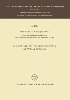 Cover Untersuchungen über Reinigung, Bestimmung und Wirkung der Relaxin (eBook, PDF)