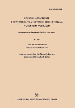 Cover Untersuchungen über die Eigenschaften von Cadmiumsulfid-Sandwich-Zellen (eBook, PDF)