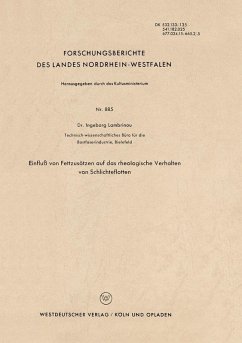 Einfluß von Fettzusätzen auf das rheologische Verhalten von Schlichteflotten (eBook, PDF) - Lambrinoû, Ingeborg