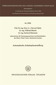 Automatische Arbeitsplanerstellung (eBook, PDF) - Opitz, Herwart