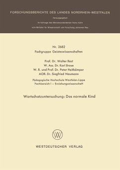 Cover Wortschatzuntersuchung: Das normale Kind (eBook, PDF)