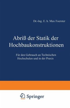 Abriß der Statik der Hochbaukonstruktionen (eBook, PDF) - Foerster, Max