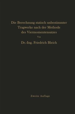 Cover Die Berechnung statisch unbestimmter Tragwerke nach der Methode des Viermomentensatzes (eBook, PDF)