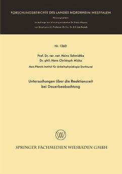 Cover Untersuchungen über die Reaktionszeit bei Dauerbeobachtung (eBook, PDF)