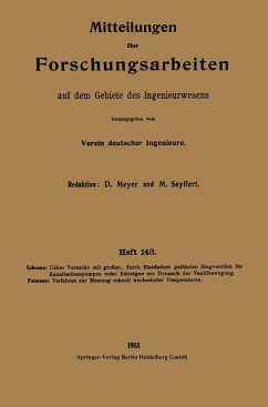 Cover Mitteilungen über Forschungsarbeiten auf dem Gebiete des Ingenieurwesens (eBook, PDF)